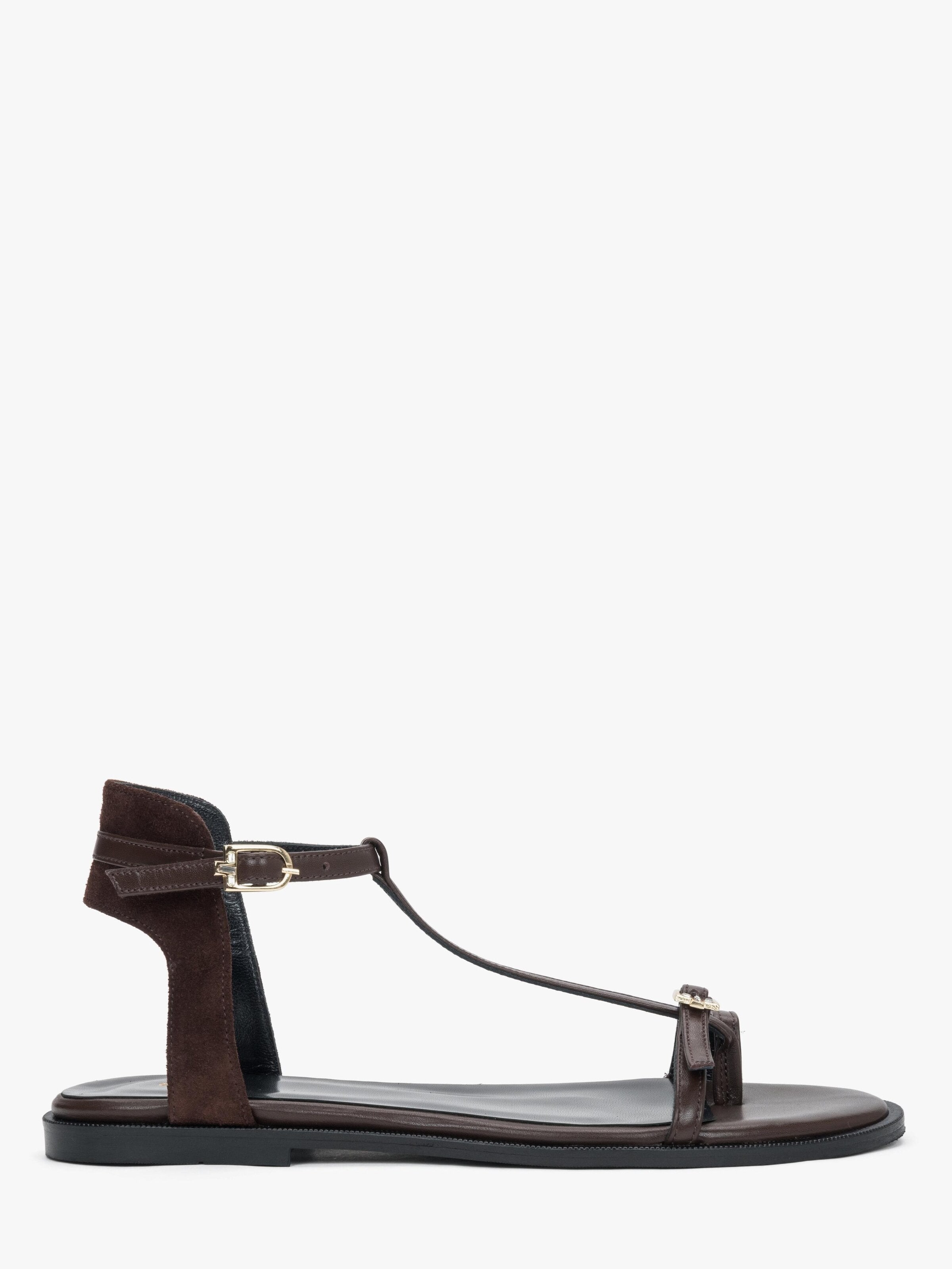 Estro Sandale '48-105-1'‌‌‌‌‌‌‌‌ in Braun: Vorderseite