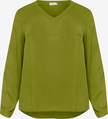 Camicia da donna 'Ami' di KAFFE CURVE in verde: frontale