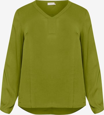 KAFFE CURVE - Blusa 'Ami' en verde: frente