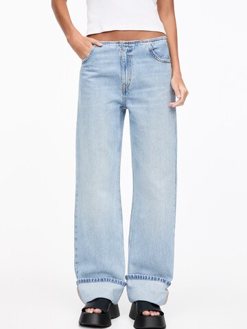 Wide leg Jeans di Pull&Bear in blu: frontale