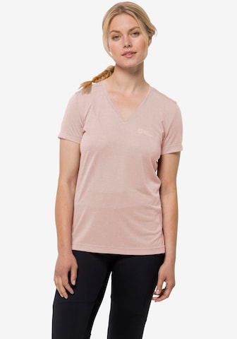 JACK WOLFSKIN Performance Shirt in Pink: front