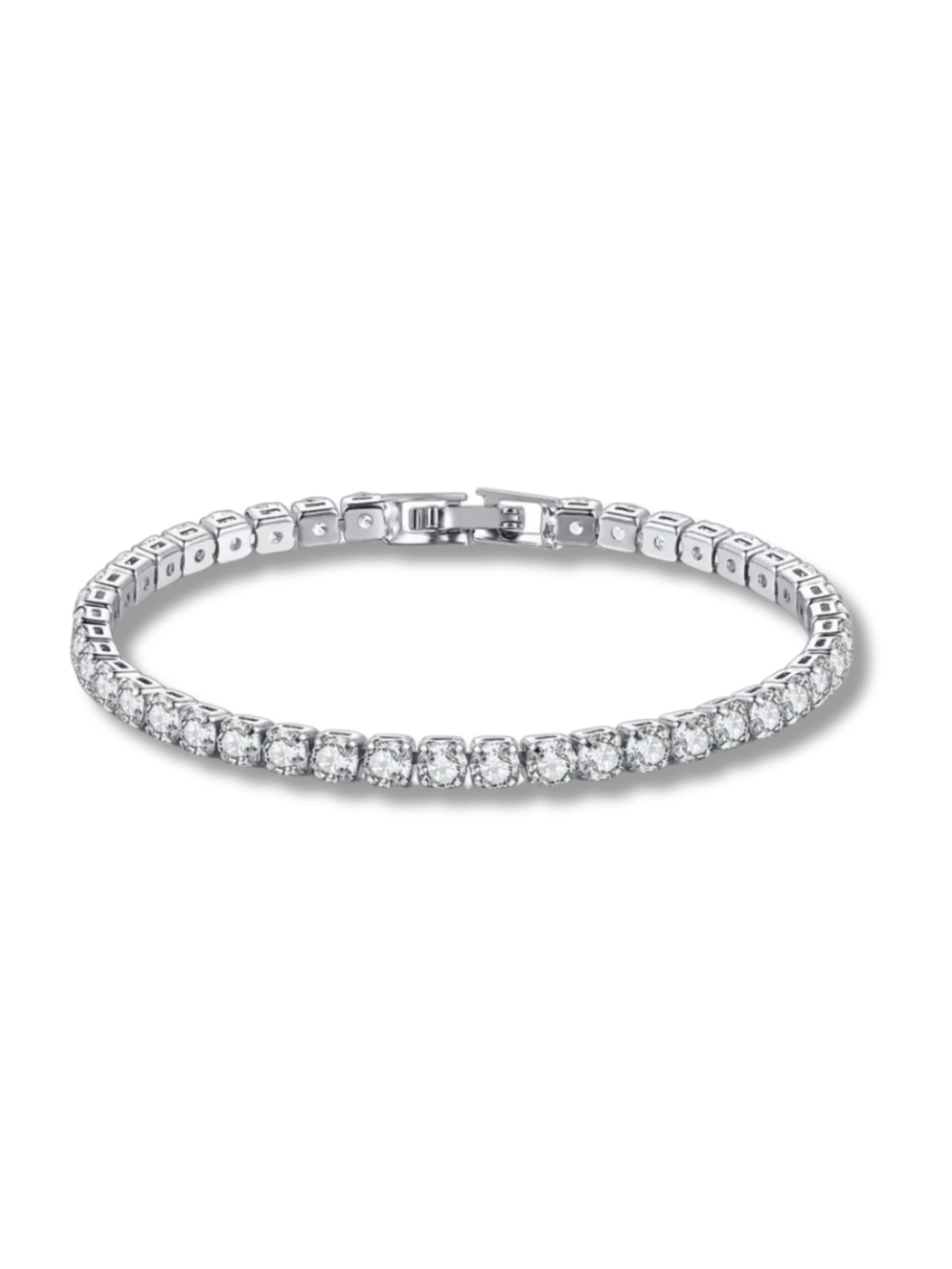 Pure Schmuck Bracelet 'Tennis Iced Out Armband' in Silver, Item view