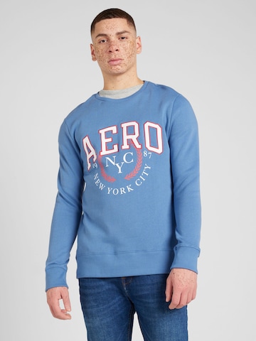 AÉROPOSTALE Sweatshirt 'NYC 1987' in Blue: front