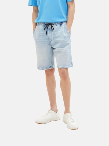 TOM TAILOR DENIM Regular Shorts in Blau: predná strana