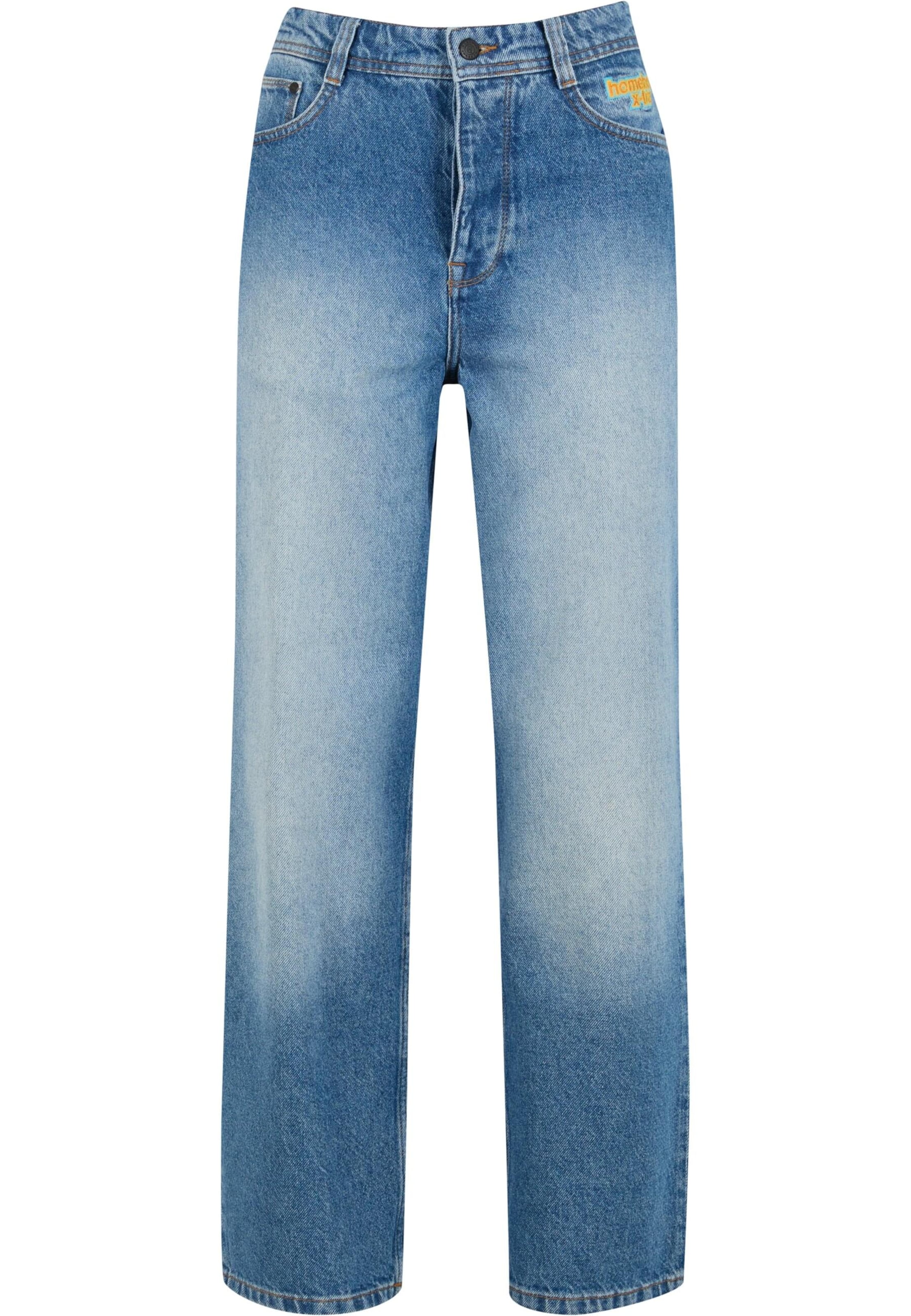 HOMEBOY Baggy Jeans in Blauw: voorkant