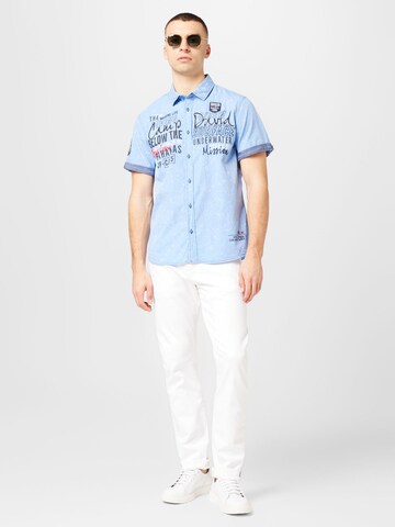 CAMP DAVID Regular Fit Hemd in Blau