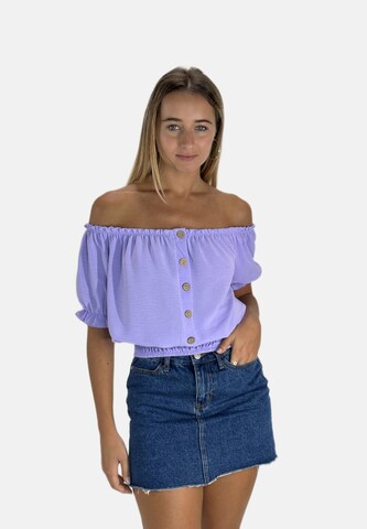 Camicia da donna di Elara in lilla: frontale