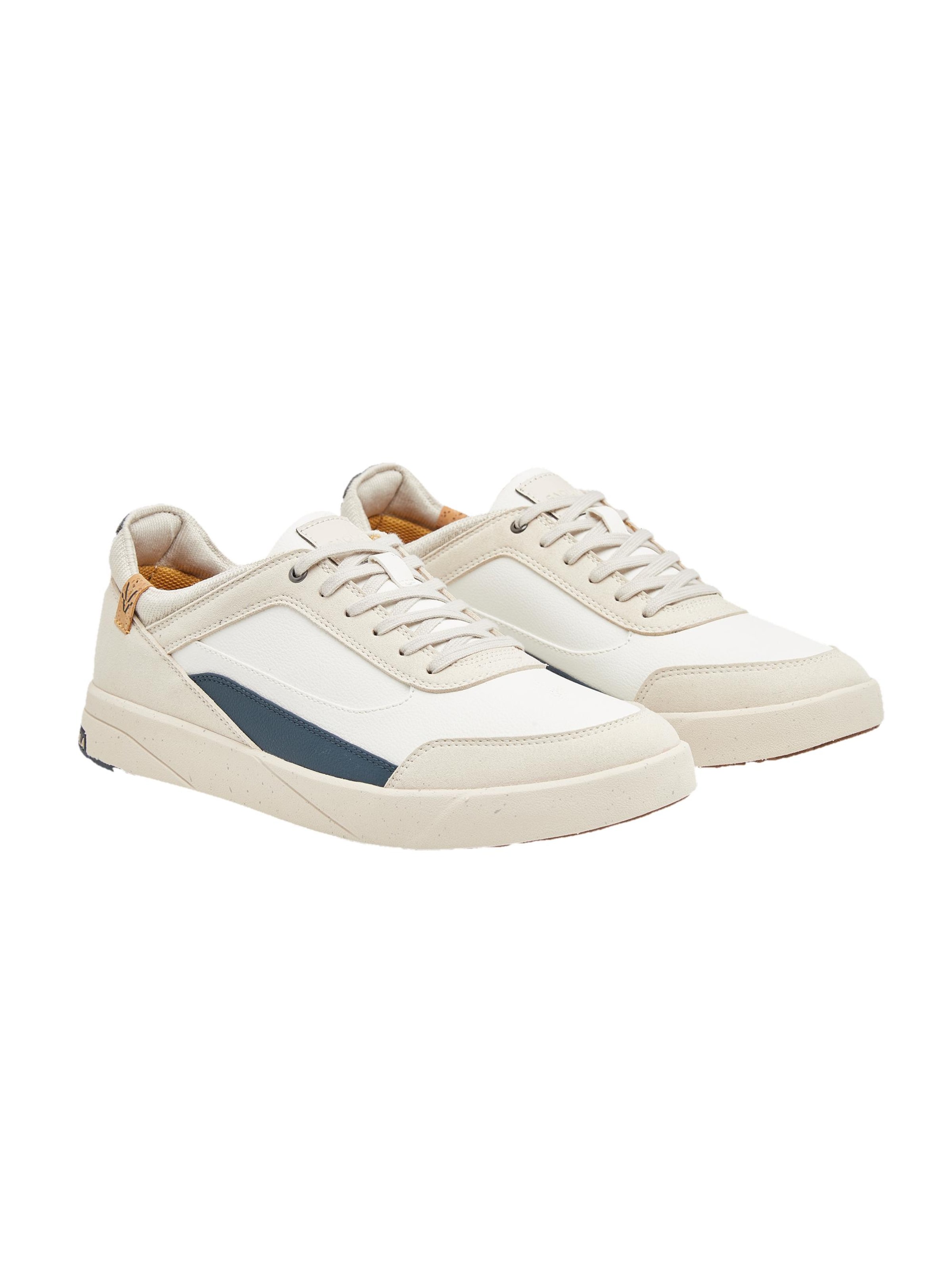 SAOLA Lace-up shoe 'Quito M White Navy' in White