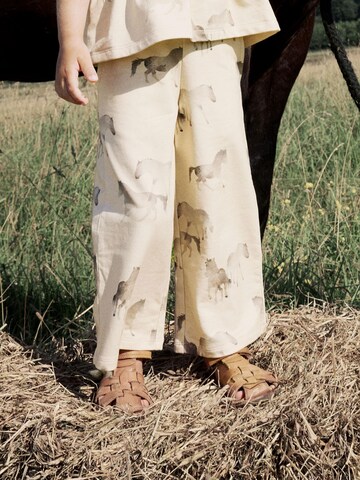 NAME IT - Pierna ancha Pantalón en naranja