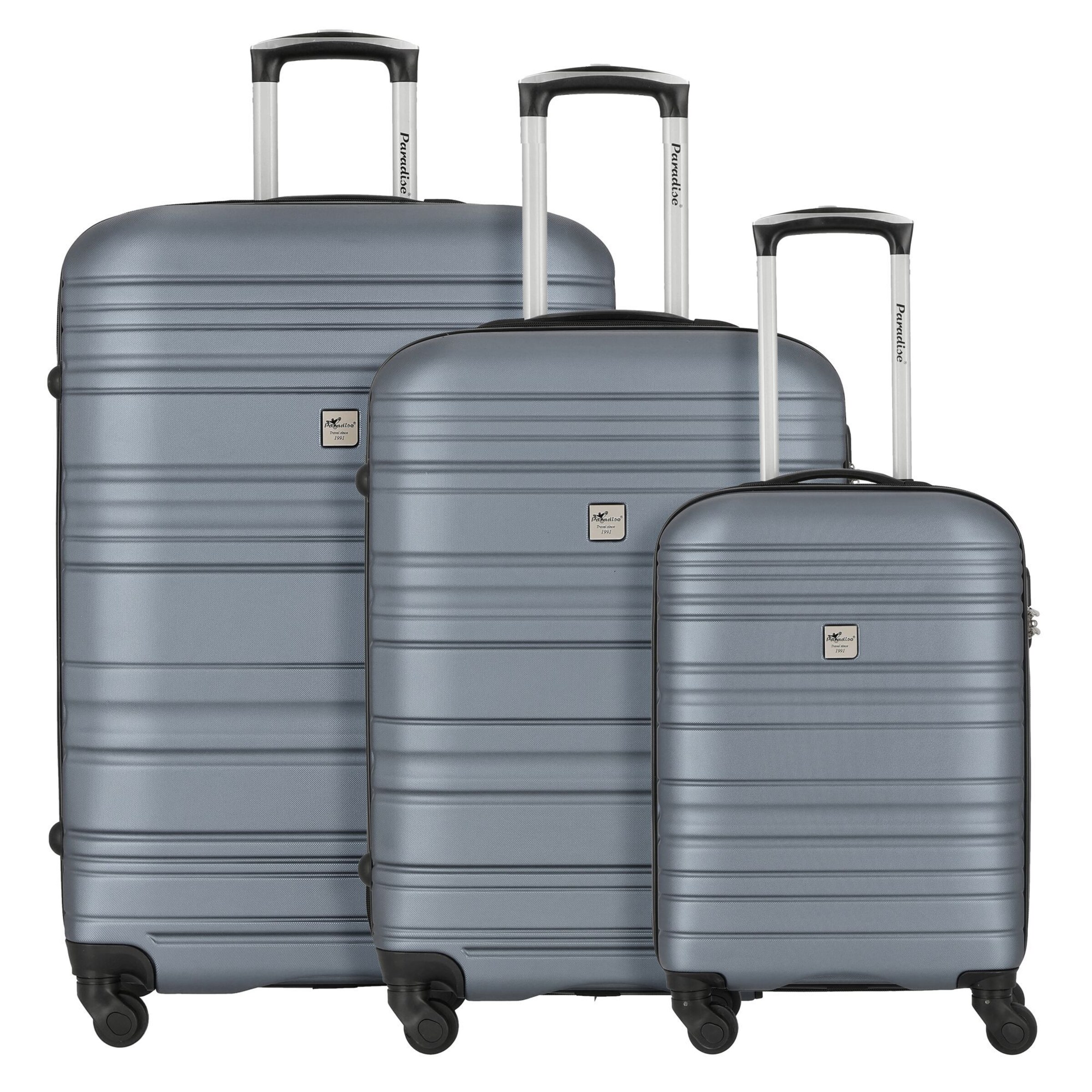 CHECK.IN Suitcase set 'Paradise' in Silver: front