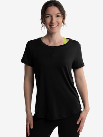 mymotus Funkční tričko 'mymotus® , ladies fitness T-Shirt, YW22' – černá: přední strana