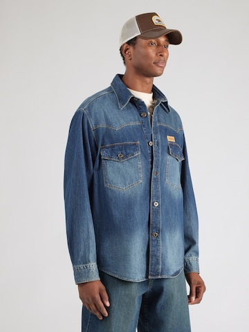 HUGO Comfort fit Button Up Shirt 'Ebant' in Blue: front