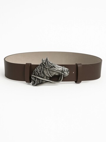 COLLEZIONE ALESSANDRO Belt 'Pferd' in Brown: front