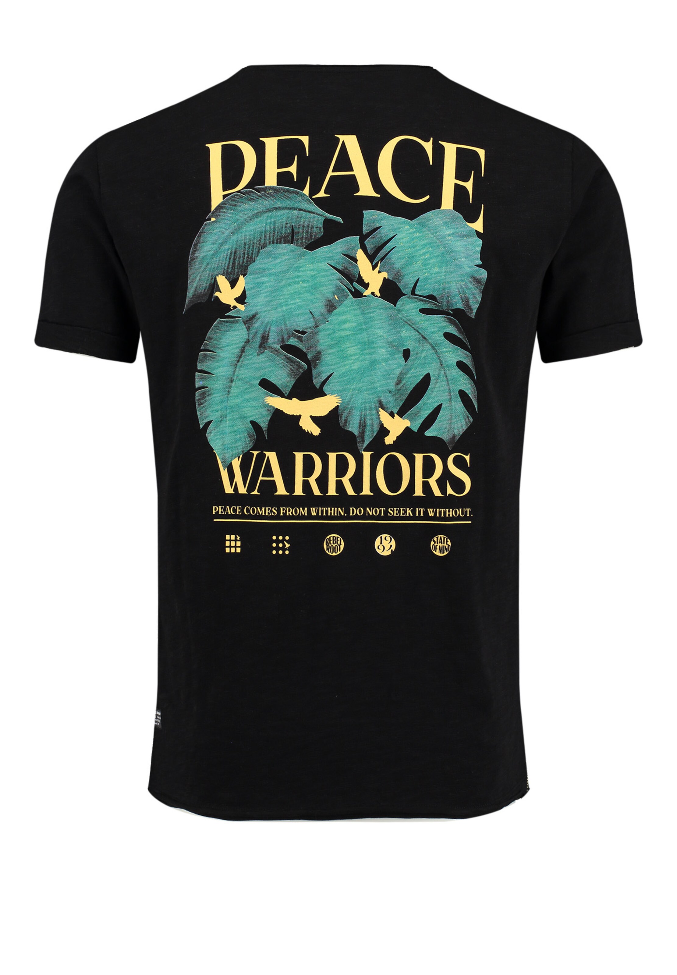 Tricou 'Peace' de la Key Largo pe negru