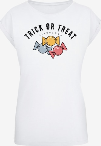 F4NT4STIC T-Shirt 'Trick Or Treat Halloween' in Weiß: Vorderseite