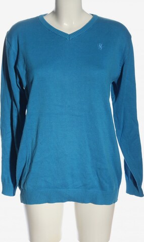 BLUE SEVEN V-Ausschnitt-Pullover XL in Blau: predná strana