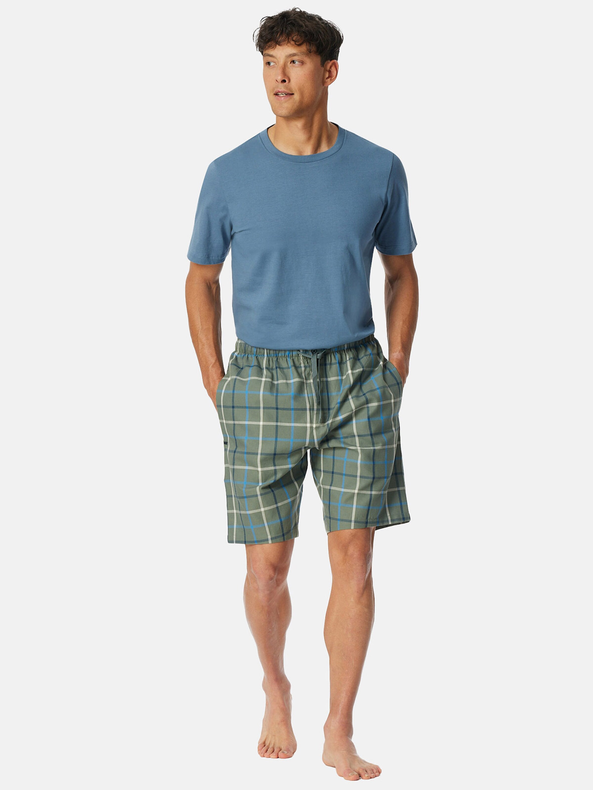 Pantalon de pyjama ' Bermuda - Mix + Relax ' SCHIESSER en vert