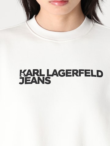 KARL LAGERFELD JEANS Μπλούζα φούτερ 'ESSENTIAL' σε λευκό