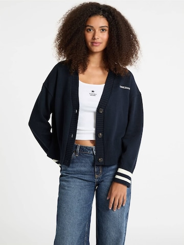 GUESS Knit Cardigan in Blue: front