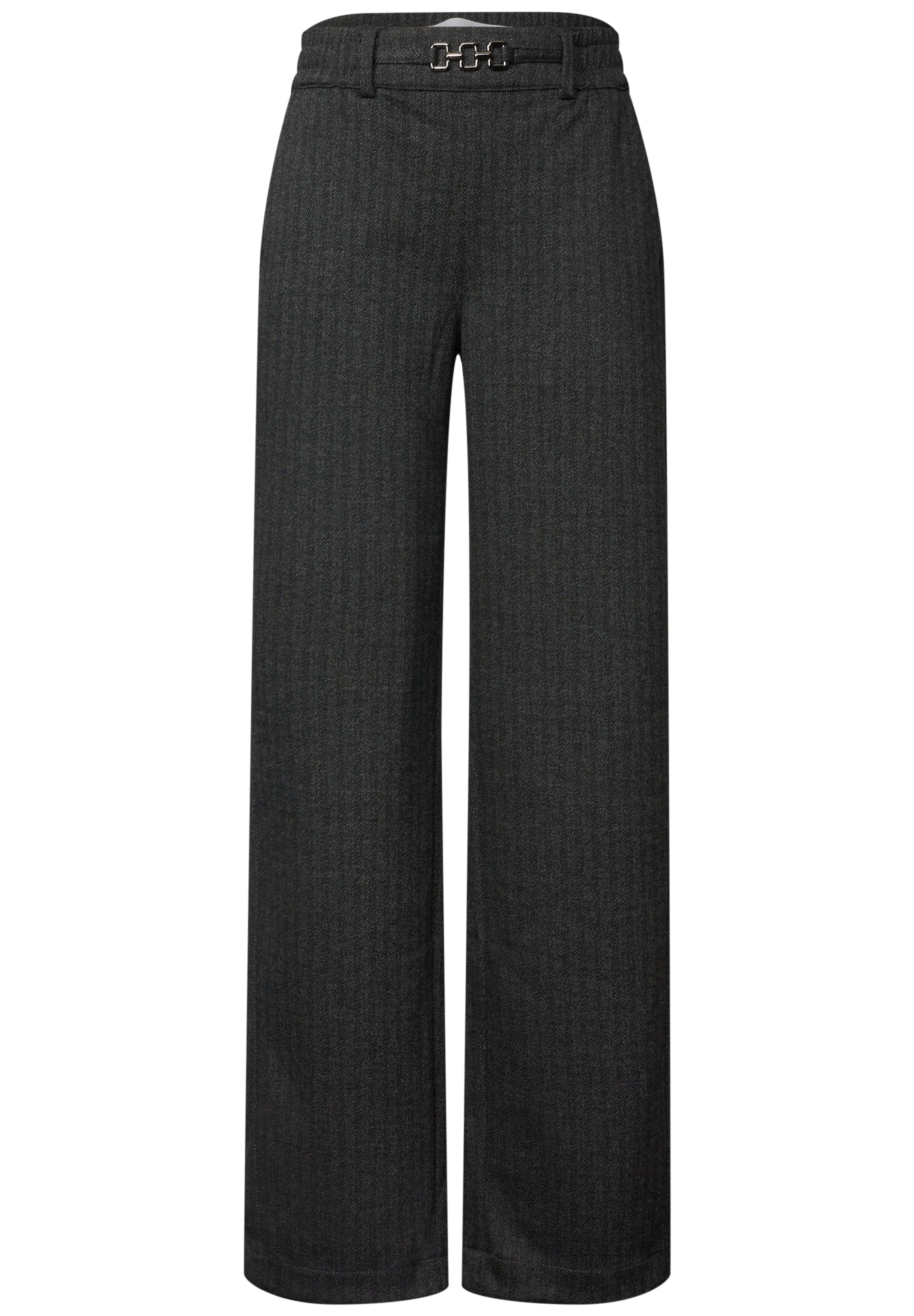 STREET ONE Regular Trousers in Black: front