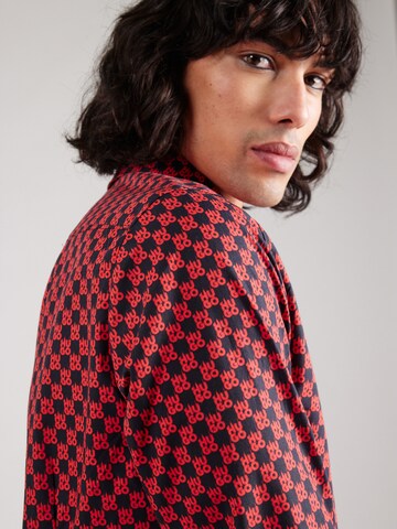 HUGO - Regular Fit Camisa 'Elisha02' em vermelho