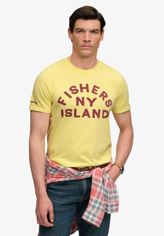 T-Shirt Superdry & Co en jaune : devant