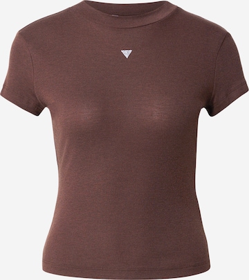 GUESS Tričko 'TINA' – hnědá: přední strana