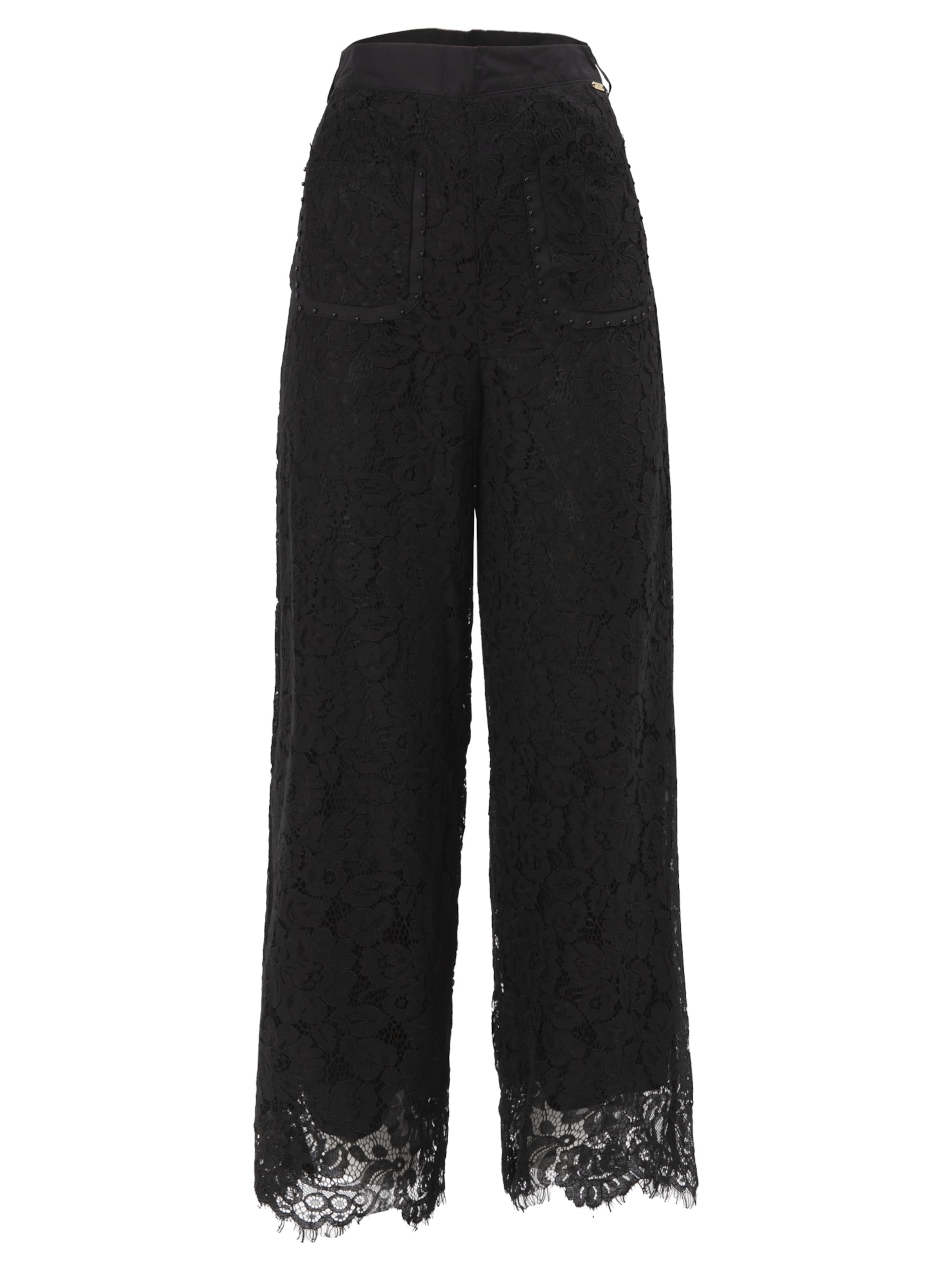 Influencer Trousers in Black: front