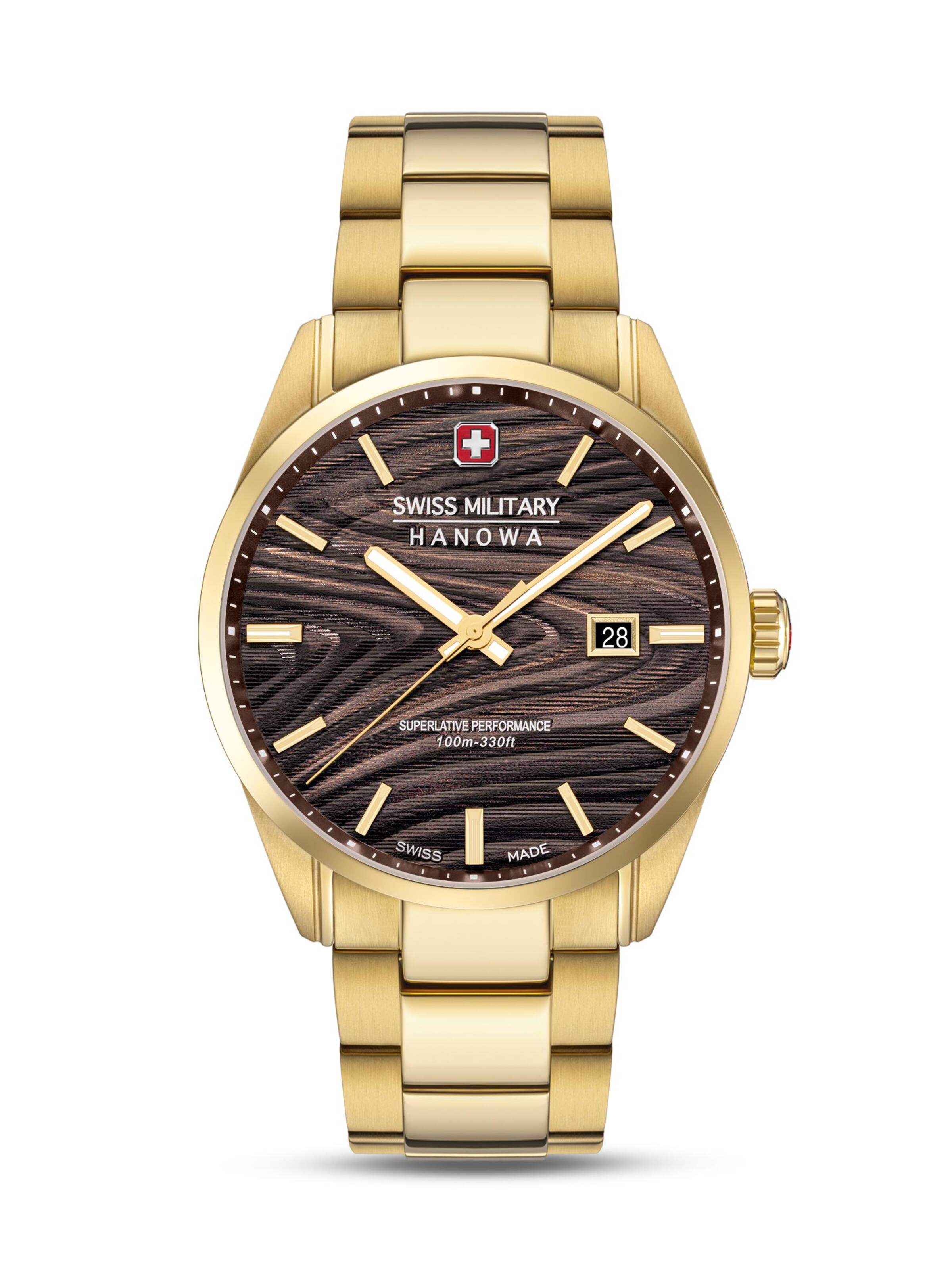 SWISS MILITARY HANOWA Analoguhr 'Golden Beech'‌‌‌‌‌‌ in Gold: Vorderseite