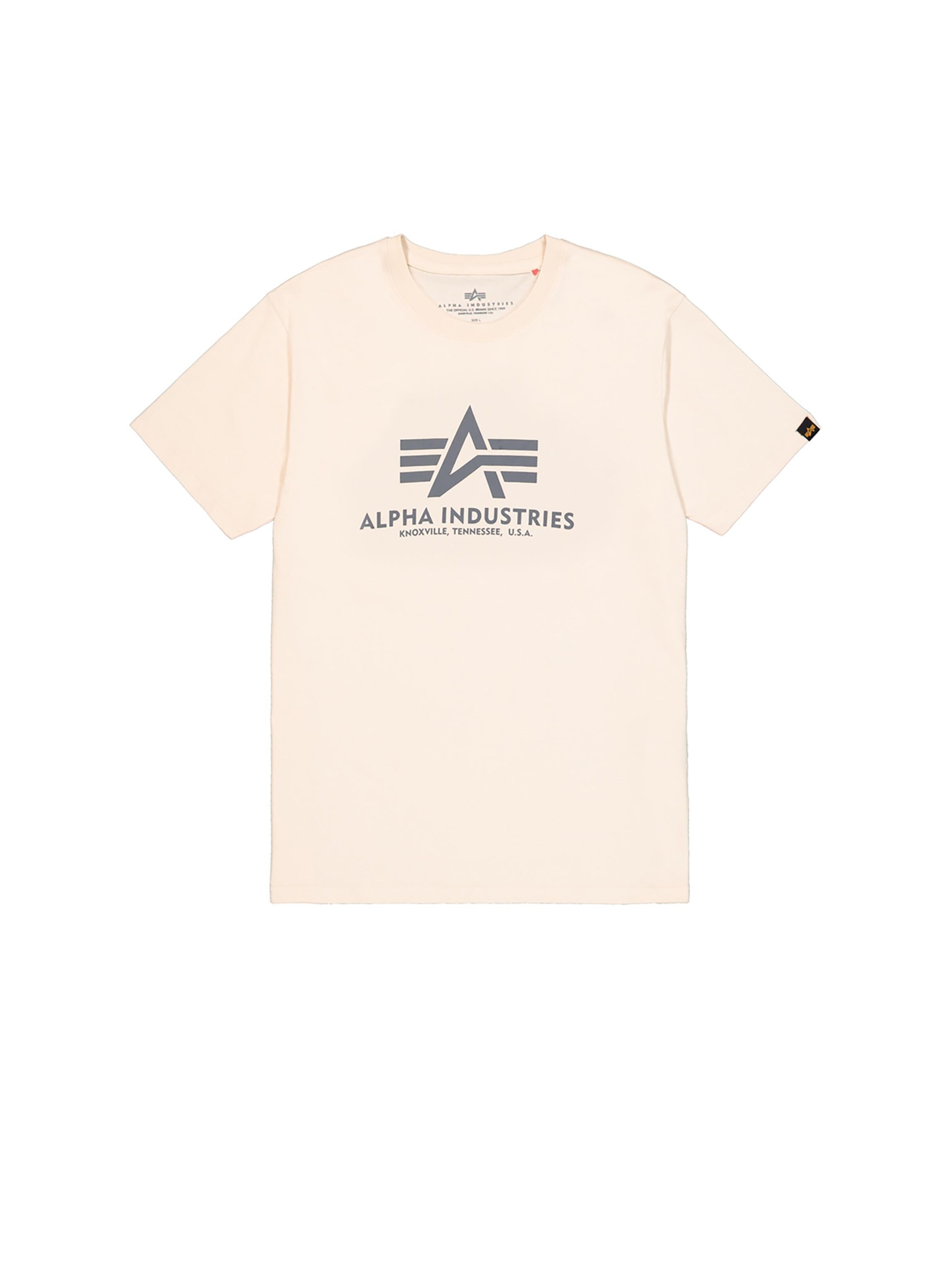 ALPHA INDUSTRIES Shirt 'Basic Logo'‌‌‌‌‌‌ in Weiß: Vorderseite