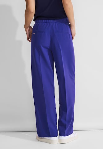 STREET ONE Wide leg Pleated Pants in Blue