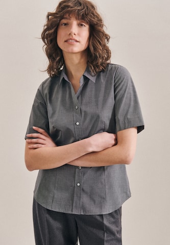 Camicia da donna 'Schwarze Rose' di SEIDENSTICKER in grigio: frontale