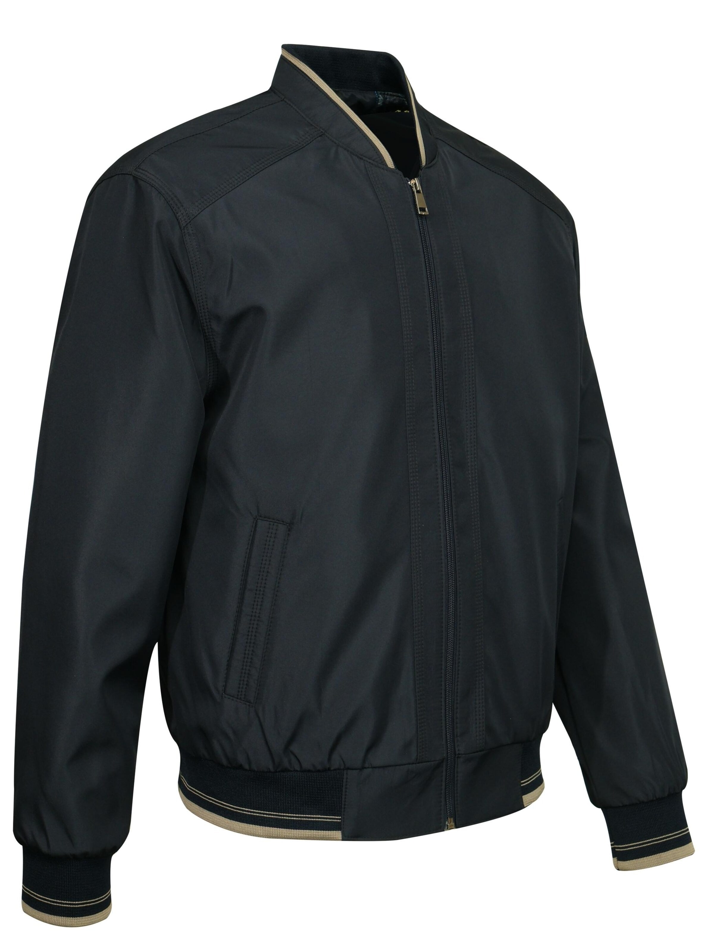 Cizgi Triko Between-Season Jacket in Blue