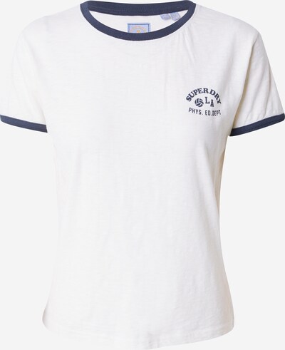 Superdry T-shirt en marine / blanc cassé, Vue avec produit
