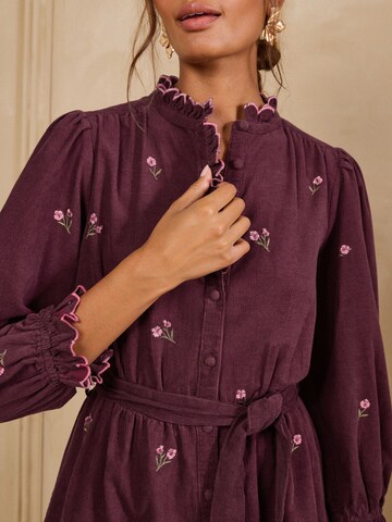 love & roses - Vestido camisero en rojo
