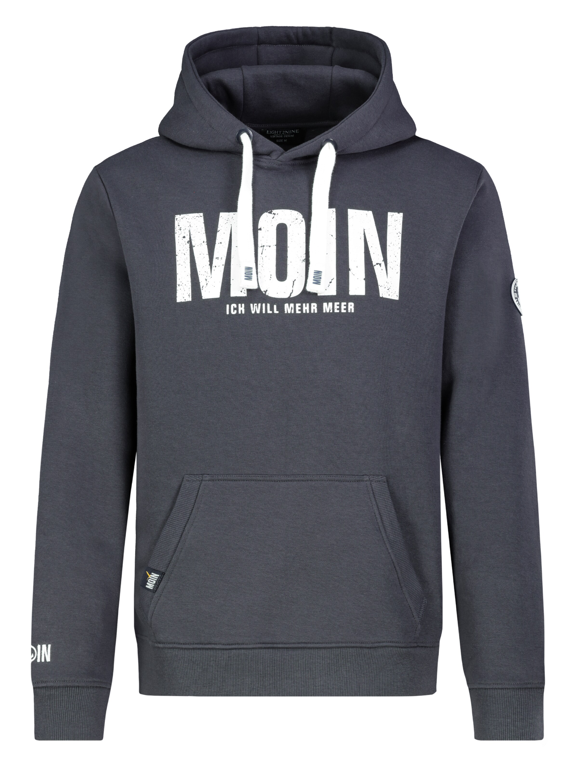 Eight2Nine Sweatshirt 'Moin' in Blue: front