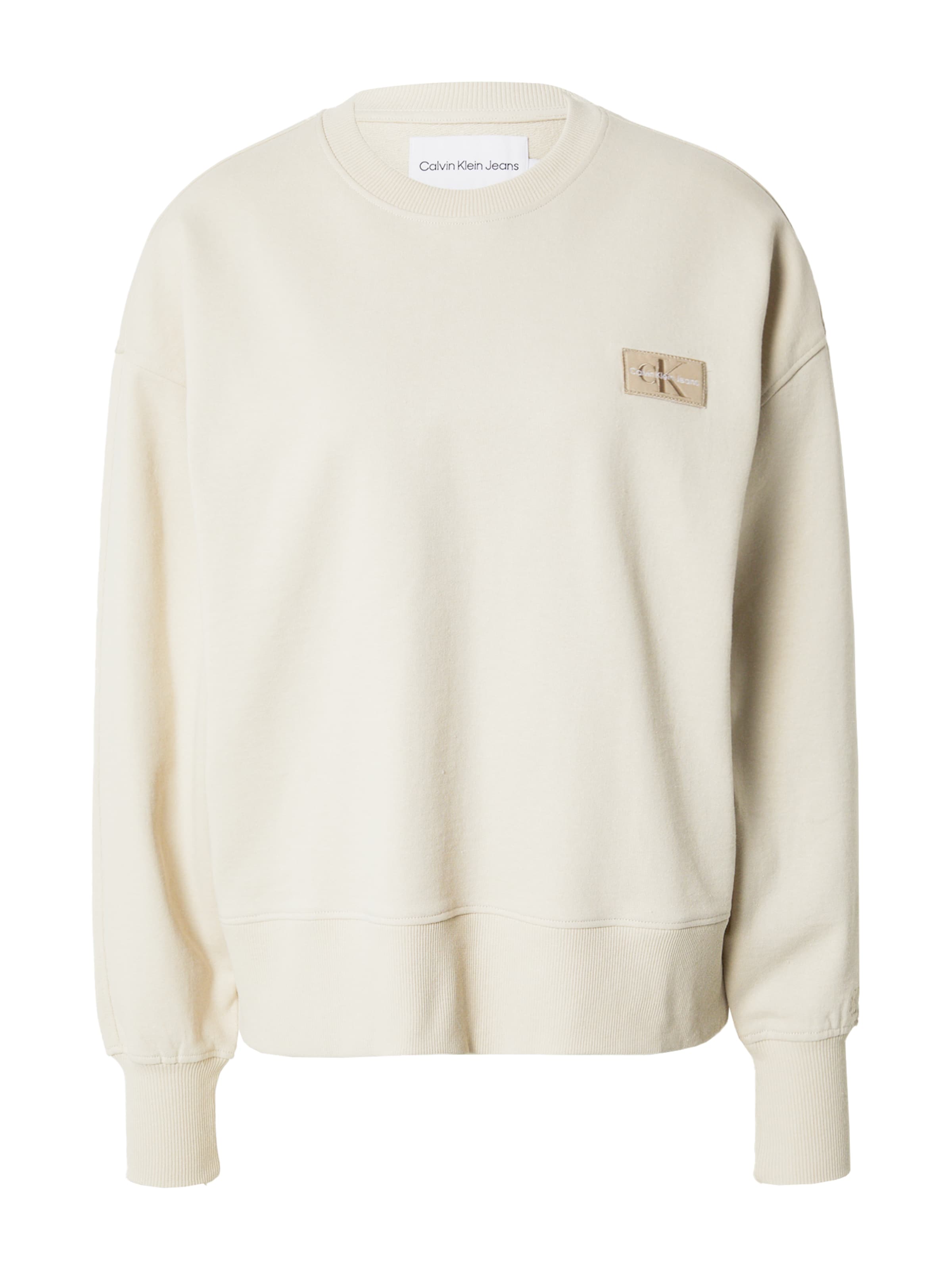 Calvin Klein Jeans Sweatshirt in Beige: Vorderseite