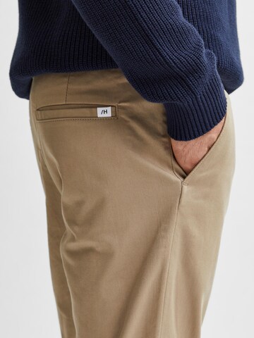 SELECTED HOMME - Regular Calças chino 'Buckley' em bege