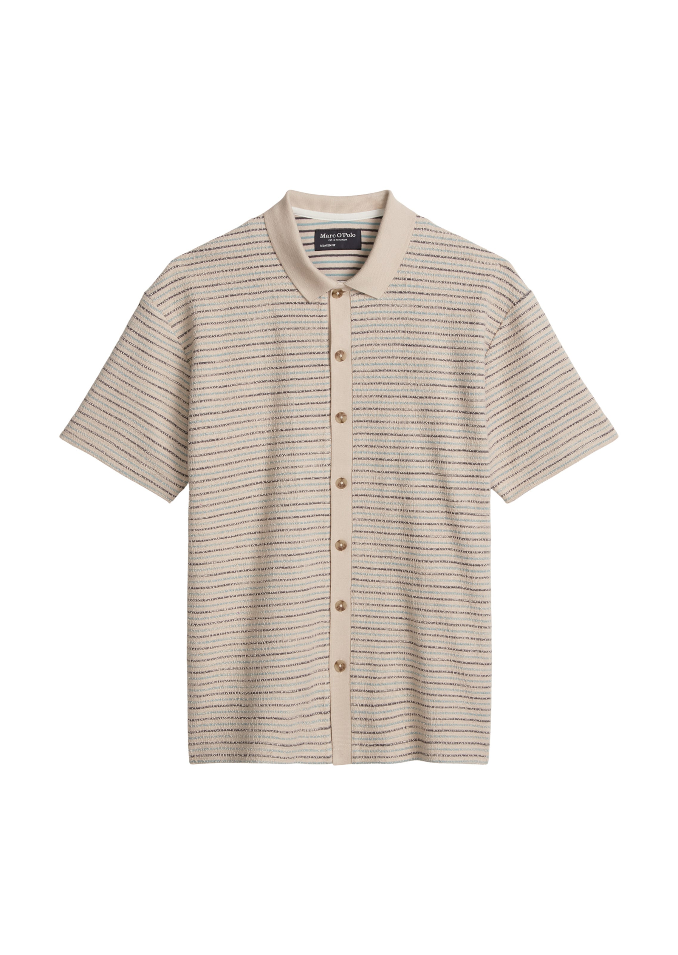 Marc O'Polo Regular fit Button Up Shirt in Beige: front