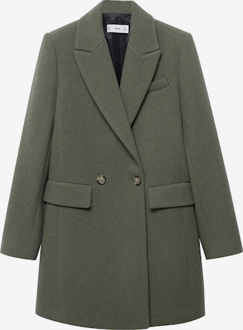 MANGO Between-Seasons Coat 'Dali' in Green: front