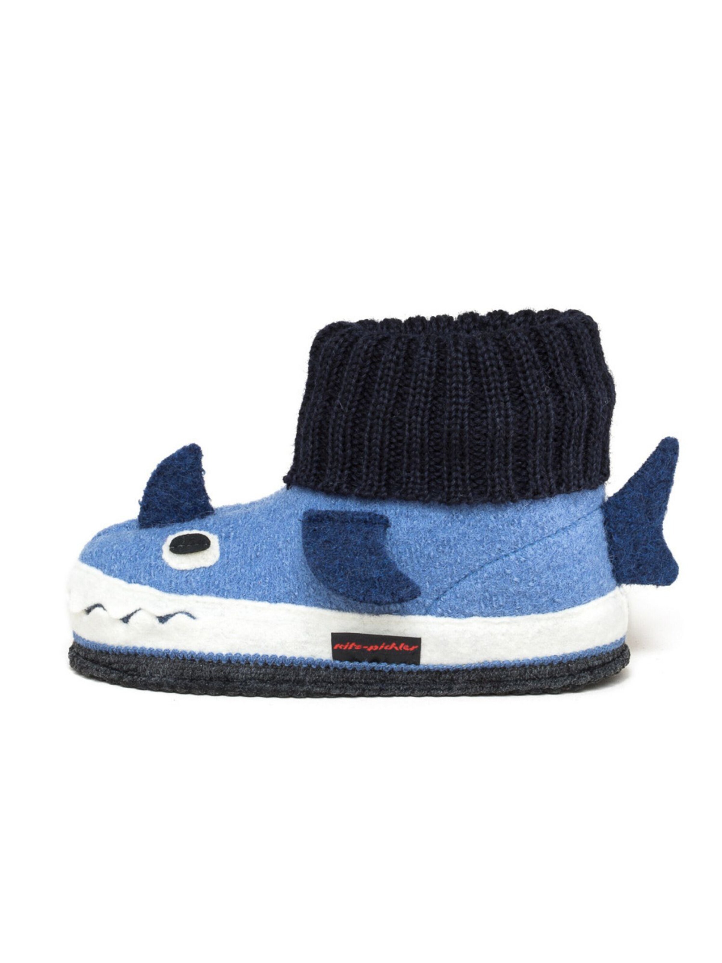 kitz-pichler Slippers 'Hüttenschuhe Squalo' in Blue: front