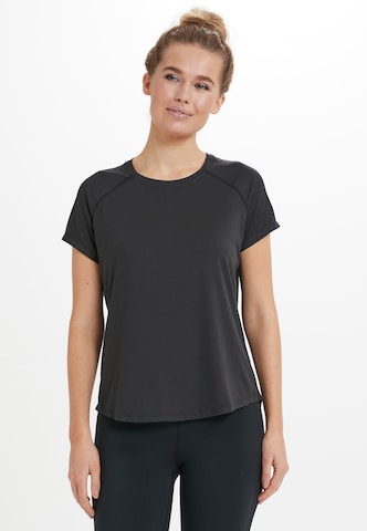 T-shirt fonctionnel 'Gaina' Athlecia en noir : devant