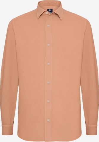 Coupe regular Chemise business Boggi Milano en orange : devant