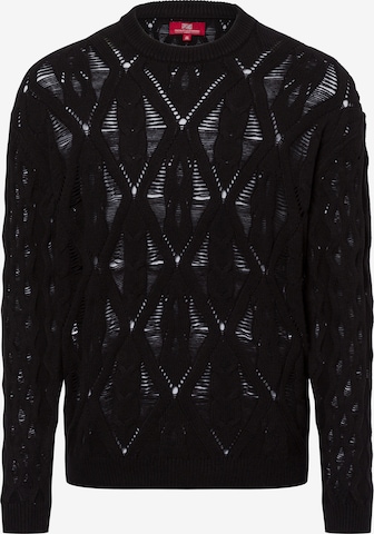 Finshley & Harding London Pullover in Schwarz: Vorderseite