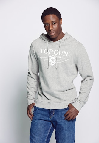 TOP GUN Sweatshirt in Grey: front