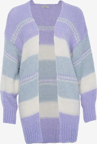 Decay Knit Cardigan in Purple: front