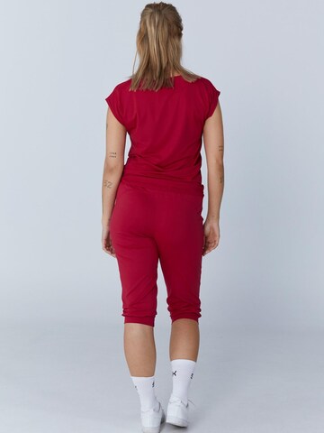 SPORTKIND Funktionsshirt 'Loose Fit V-Neck'‌‌‌ in Rot