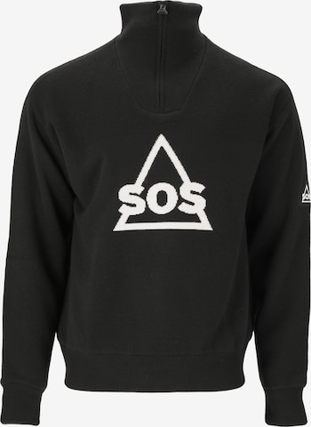 SOS Sweater 'Tignes' in Black: front