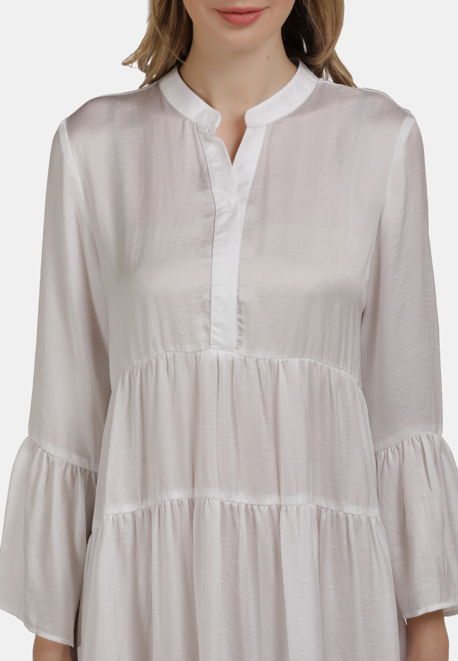 XpuLv Plus size DreiMaster Vintage Sukienka koszulowa w kolorze Białym 