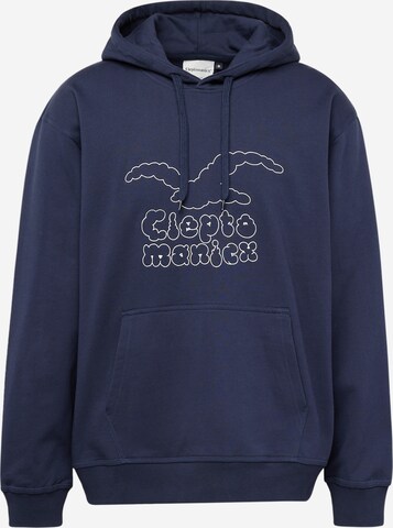 Cleptomanicx Sweatshirt 'Clouds' in Blue: front